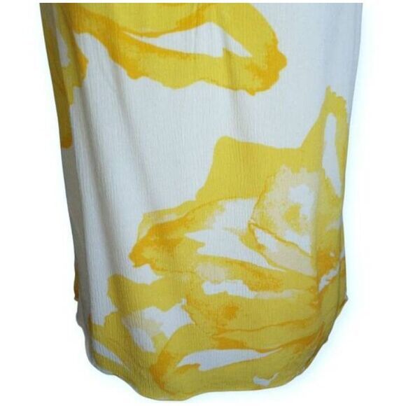 INC International Concepts White and Yellow Sleeveless Tank Top Sz.M EUC. - Picture 4 of 8